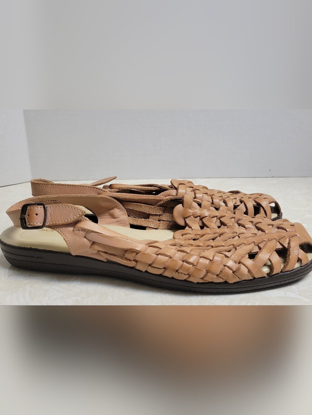 Softspots Woven Slingback Sandals in Tan